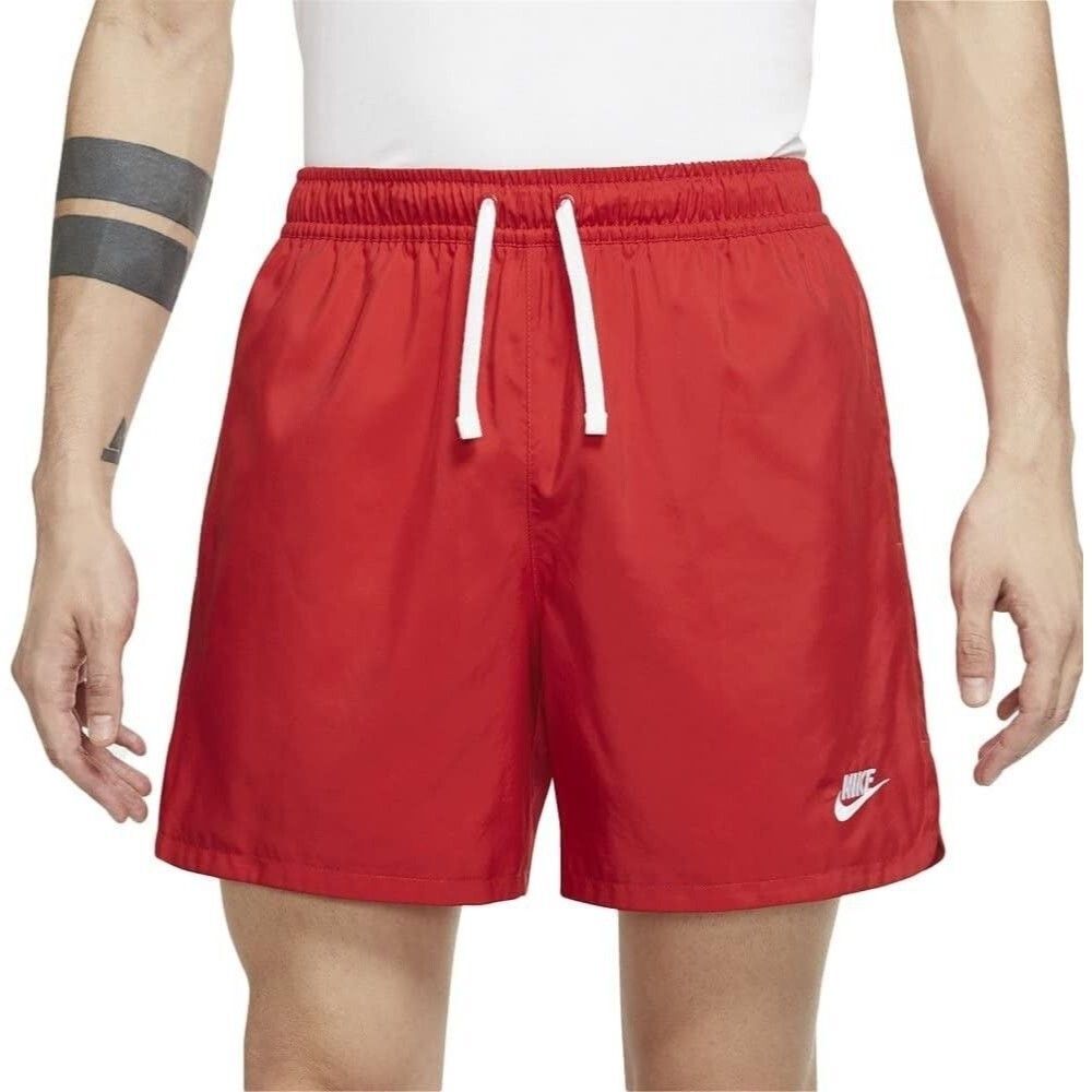 Nike Vintage Rare Sportswear Club Woven Track Shorts Nylon Shiny Red Large